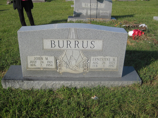 Burrus stone at Maple Hill